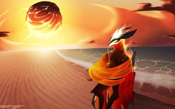 DOTA 2 Beach Phoenix Fan Art