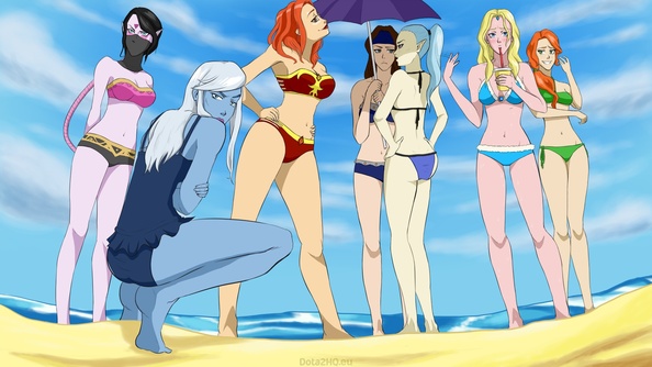 DOTA 2 Beach Girls