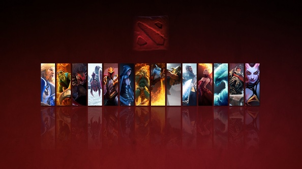 Portraits of the Heroes from DOTA 2 Game