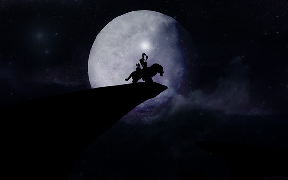 DOTA 2 Princess of the Moon (silhouette wallpaper)