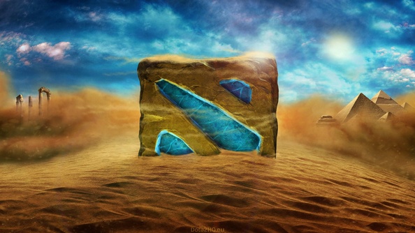 DOTA 2 Logo Wallpaper [Sands of Luxor]