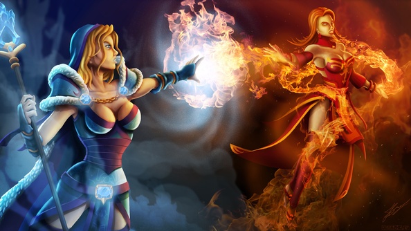 Crystal Maiden vs Lina