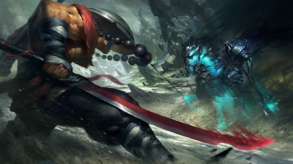 Photos DOTA 2 Juggernaut Swords warrior Balance of the 1920x1080