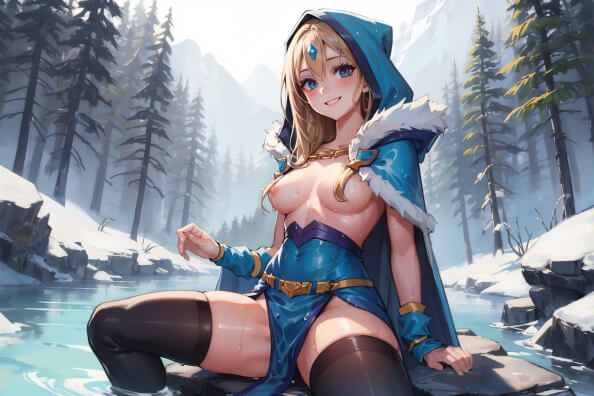 Crystal Maiden In Icy Lake