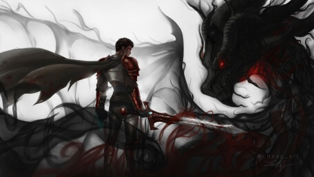 Davion the Dragon Knight with Slyrak