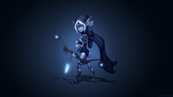 DOTA 2 Drow Ranger Desktop Background