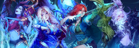 DOTA 2 Girls Widescreen Fan Art