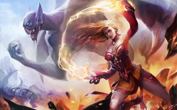 DOTA 2 Lina and Night Stalker