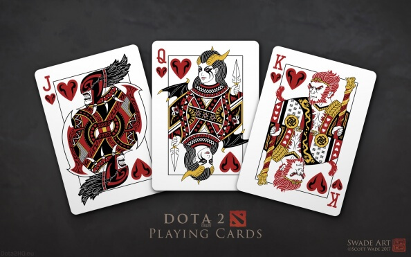 DOTA 2 Playing Cards Poster