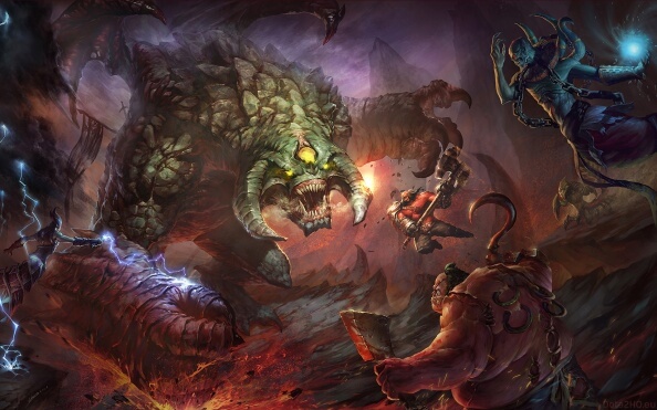 DOTA 2 Roshan Battle