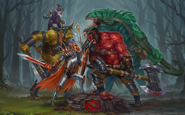 DOTA 2 Team Fight Fan Art