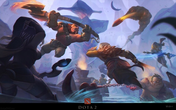 DOTA 2 Teamfight Wallpaper