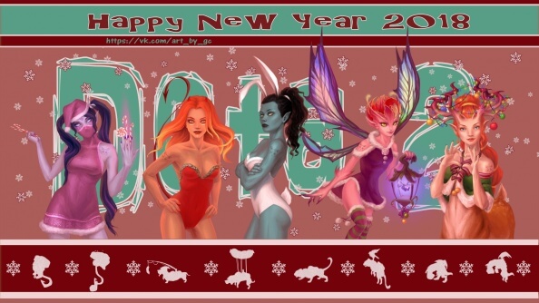 Happy New Year with Dota 2 Girls