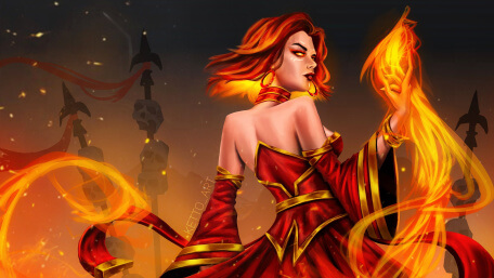 Lina Character Fan Art from Dota 2