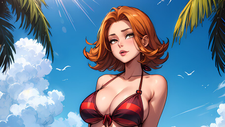 Lina On The Beach Fan Art