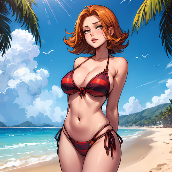 Lina On The Beach Fan Art