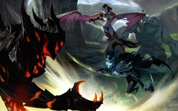 Shadow Fiend vs Mortred Wallpaper